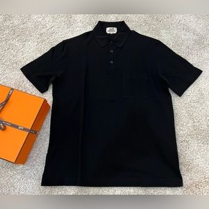 Men’s Hermes Polo Shirt (L) (Black) (With Box)